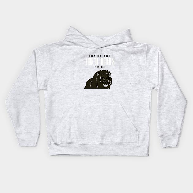 Cub Of The Lion Of Judah's Tribe Christian Kids Hoodie by GraceFieldPrints